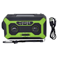 Miniatyrbilde 2 av 8: Håndsveiv Nød Væradio AM/FM Bytte Batteriindikator Lommelykt Solcelle Power Bank for Utendørs Camping Grønn EU-Versjon