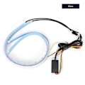 Miniatyrbillede 7 af 8: 2 stk Bil LED Forlygtebånd Slim Fleksibel DRL Blinklys Hvid + Gul 60cm