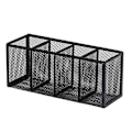 Miniatyrbillede 1 af 5: Blyantsholder, Sort Mesh Pen Organizer Opbevaringskurv, Cubicle Desk, Makeup Brush Holdere, Kontorer, 22.5*9.5*8cm
