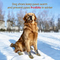 Miniatyrbillede 6 af 7: Åndbare Hunde-Sko til Alt Vejr, Anti-Slip Hvalpe-Sko Potebeskytter med Reflekterende Strimler