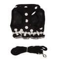 Dog Harness, Leash, Polka Dot Vest, Traction Rope Set [D]