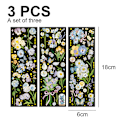Miniatyrbilde 2 av 5: Klistremerker for scrapbooking og journalføring, blomster og planter vanntette gullfolie klistremerker sett for voksne tenåringer jenter (9 ark)