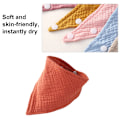 Miniatyrbild 3 av 5: Babyhaklappar 10-pack, Bandana-stil, Bomullsmaterial, Unisex för Pojkar och Flickor, 10 Unika Färger för Tandspottning och Drool