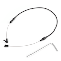 Miniatyrbillede 2 af 8: Universal Gasspjældskabel Wire 24in HZ‑6054‑PBK Udskiftning Rustfrit Stål Flettet