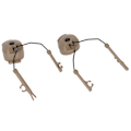 Miniatyrbild 6 av 8: Hjälm Arc Rail Adapter Headset Hållare Upphängning Hörlurar Fäste för Comtac I II för MSA för Sordin Headset Brun