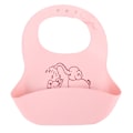 Miniatyrbilde 6 av 8: Foldbar baby-silikon-smekke vanntett varmeisolasjon spedbarns oppstøt klut plassmatte sett rosa smekke