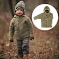 Miniatyrbillede 5 af 6: Efterårs- og vinterstyle fleece jakke til drenge og piger, baby fleece jakke med hætte (grøn)