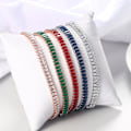 Miniatyrbillede 4 af 5: Tennis Armbånd til Kvinder og Piger, Mode Cubic Zirconia Smykkegave, Justerbart Trækstreng Armbånd