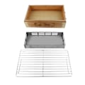 Miniatyrbild 2 av 2: Bärbar Kvadratisk Grill för Utomhusbruk, Kolgrill för Matlagning, Bakplåt