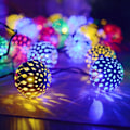 Miniatyrbild 3 av 7: Solar String Lights - Flerfärgad Marockansk Lights String 20 LED Globe String Lights 15ft Solar Decor Lights Utomhusdekoration för uteplats bakgård