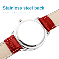 Miniatyrbillede 5 af 7: Dames Urværk i Læder, Mode Casual Kjole Ur, Romertal Kvarts Dame Armbåndsur, Urskive Diameter 28mm