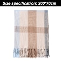 Miniatyrbilde 2 av 7: Dame Lang Rutete Teppe Chunky Oversized Vinter/Høst Varmt Sjal Stor Rutete Sjal Wrap