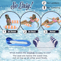 Miniatyrbild 5 av 6: Pool Floats för Vuxna - Uppblåsbar Pool Float med Luftpump, 2022 Större Kul Vattenleksaker som Poolstol, Poolhängmatta, Stol, Pool
