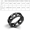 Miniatyrbillede 3 af 6: 316 titanium stålring til mænd, rustfrit stål støbt kæde ring