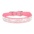 Miniatyrbild 1 av 5: Bling Rhinestone läderhundhalsband - Kristallinlagt för hundar och kattungar