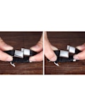 Miniatyrbild 8 av 10: Vävt Läder Armband, Brun-Silver, 19CM Brun-Silver 19CM