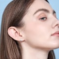 Miniatyrbillede 4 af 5: Dames 14K Guldbelagte CZ Stud Øreringe Simulerede Diamant Runde Cubic Zirconia Øre Stud Sæt (5 Par)