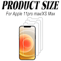 Pikkukuva 5 / 5: 3 kpl Karkaistu lasi iPhone 11 Pro Max Näytönsuoja Läpinäkyvä