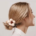 Miniatyrbillede 6 af 6: Uldblomstret plys scrunchie - enkel mode, frisk kvindes hårbånd, gummibånd