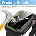 Pikkukuva 4 / 5: 2 kpl Suojakotelo sisäänrakennetulla näytönsuojalla Apple Watch 44 mm -kokoon – Täyspeittävä suoja karkaistulla lasilla, helppo asennus (musta)