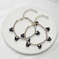 Miniatyrbillede 5 af 6: Rhinestone Kæde Butterfly Anklet Armbånd, Krystal Butterfly Anklet, Fodkæde Anklet, Rhinestone Anklet Smykker