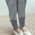 Miniatyrbilde 5 av 7: Babys ekstra tykke varme fleecebukser, babys høst- og vinterplysj-spleisingsleggings (grå)