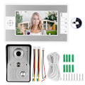 Miniatyrbild 2 av 8: 7 tum Trådbunden Videodörrklocka Intercom TFT Skärm Nattseende Fjärråtkomst System 100-240VAU