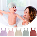Miniatyrbillede 5 af 5: Babyhue Newborn Toddler Blød Bomuld Knude Cowl Hat Dobbelt Hale Hat