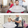 Miniatyrbild 5 av 6: Hårklippningskap - Hårklippningskap Paraply Vattentät Hårkappa Frisörkap Vikbar Hårklippningsparaplykap Förkläde, för Vuxna och Barn Salong och