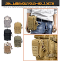 Pikkukuva 4 / 7: Tactical Molle -taskupussit laserleikatulla suunnittelulla, hyötytaskut Molle-kiinnityksellä, sotilaslääketieteellinen EMT-tasku