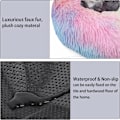 Miniatyrbillede 3 af 5: Plush Dyrebed, Donut Hundebed til Små Hunde, Rundt Hundebed, Blødt Fuzzy Rolig Bed til Hunde & Katte, Behagelig Kattebed, Ydre Diameter 40cm