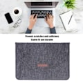 Miniatyrbild 7 av 8: Laptopfodral Svart Filt Bärbar Dator Skyddande Väska Tillbehör för MacBook 11.6 tum