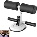 Miniatyrbild 1 av 8: Bärbar golv-sit-up-stång, justerbar självsugande sit-up-hjälp, fitness två rader sit-up-fotstöd för hemträning,