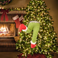Miniatyrbillede 1 af 5: Kropspynt Stjålet Jul Burlap Julekrans Dekorationer Burlap Pose-able Plush Ben til Træpynt (Elf Arm)