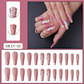 Miniatyrbillede 3 af 5: Aftagelige falske negleplader i model, lange negle, Ballet Nail tip, Negleplader (24 stk)