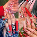 Miniatyrbild 3 av 5: 2 Påsar Hjärta Nagelkonst Dekaler Hjärta Nagelglitterflingor Glimmande Sekviner för DIY Nagelkonst Dekorationer