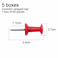 Miniatyrbillede 2 af 6: 250 stk. Push Pins til Korktavle, Farverige Tommelfinger-Knapper til Væghængning, Push Pins til Kontor, Skole & Personlig Brug, Standard Størrelse Push Pin Knapper