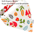 Miniatyrbild 4 av 5: Organiska Bomullsbandana-Snuttefilt i Pastellfärger, 5-pack, Ensamma Färger för Pojkar och Flickor