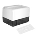 Miniatyrbillede 2 af 2: Vægmonteret Toiletpapirboks Badeværelse Vandafvisende Vævsreol (Transparent Sort)