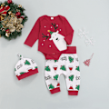Miniatyrbild 5 av 5: 2022 Ny stil mode Jul flickor Långärmad baby Jumpsuit