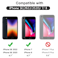 Miniatyrbillede 4 af 5: 2 Pak Iphone 7&8 SE (2020-2022) Sort - Hærdet Glas 9H - 3D