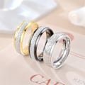 Miniatyrbilde 3 av 7: 3 stk 6 mm Titanring i rustfritt stål Smykker Frostmatte Herre Ring Bryllupsbånd Komfortabel passform Størrelse 7-10