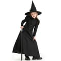 Sort heksekostume til piger til Halloween-fest S
