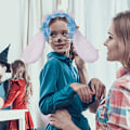 Miniatyrbilde 4 av 5: Plush Fluffy Bunny Ears Hodeplagg med Hale Tilbehør Kanin Hodebånd Festkjole