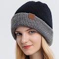 Miniatyrbilde 5 av 5: 2 stk sammenleggbare ullstrikklue, unisex, egnet for høst, par, foreldre og barn, bruk når du går ut sammen