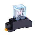 Miniatyrbilde 2 av 2: LY2NJ DPDT 8-pins automatisk justerbar spole strømrelé med PTF08A sokkelbase (AC 220V)