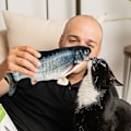 Miniatyrbild 6 av 7: Katt leksaker Flopping fisk med SilverVine och Catnip, Flyttande katt kicker, Floppy Wiggle fisk för små hundar