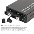 Miniatyrbild 7 av 8: Ethernet Media Converter 100 Mbps SC Single Fiber Singlemode RJ45 Port Fiber Ethernet Transceiver för Nätverk 100‑240V EU-kontakt