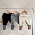 Miniatyrbillede 6 af 7: Babys ekstra tykke varme fleecebukser, babys efterårs- og vinterpels-splejsede leggings (grå)