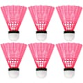 Miniatyrbillede 2 af 8: 6 stk. Nylon Badmintonfjerbolde Badminton Birdies Bolde til Børn Voksne Indendørs Udendørs Sportsaktiviteter Hvid Pink Gul